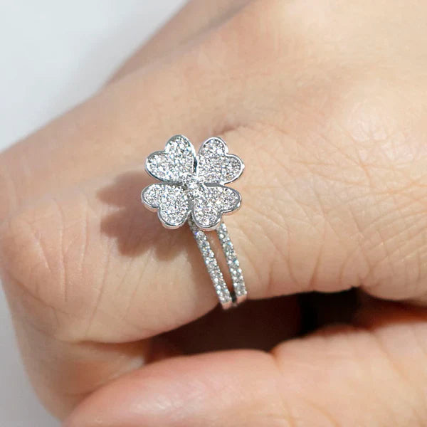 FOUR LEAF CLOVER RING ( ROTATEABLE )