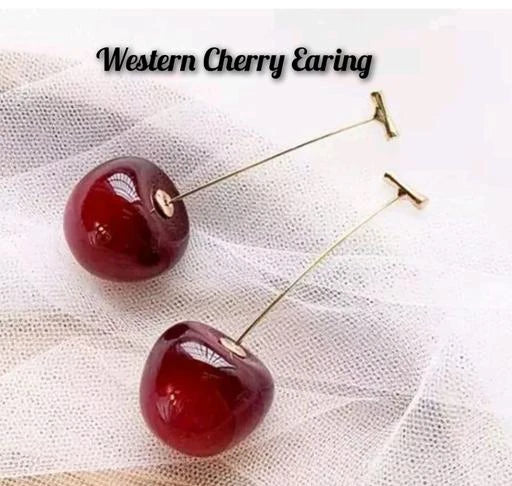 Cute Cherry Fruit Drop Dangle Earrings