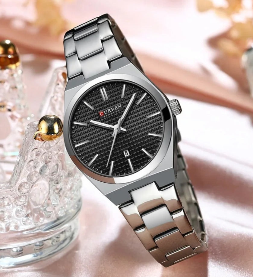 CURREN Original Brand Stainless Steel Band Wrist Watch For Couples With Brand (Box & Bag)