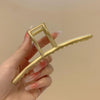 Hair Clip Catch Hairclips Gold Metal