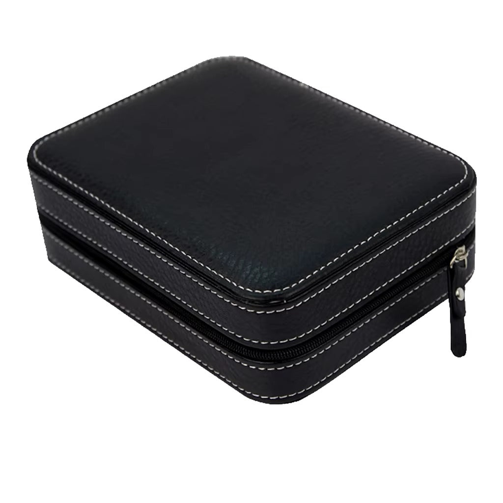 CURREN Original Brand Portable Vintage Leather Display Collection Storage 4 Slots Watch Organizer Box