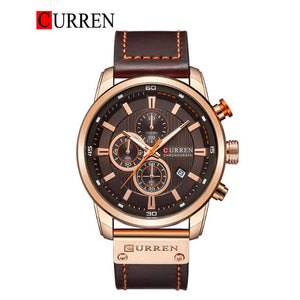 CURREN Original Brand Leather Straps Wrist Watch For Men With Brand (Box & Bag)-8291