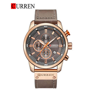 CURREN Original Brand Leather Straps Wrist Watch For Men With Brand (Box & Bag)-8291