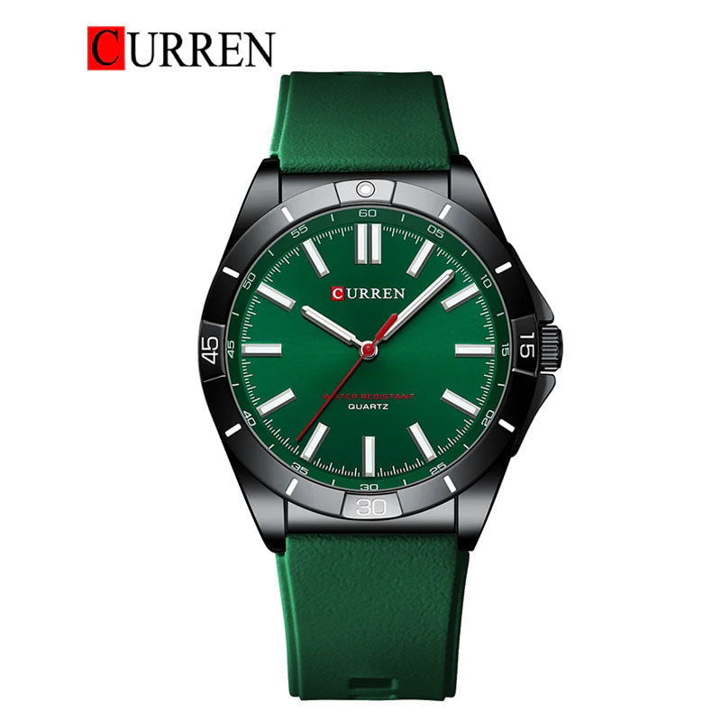 CURREN Original Brand Rubber Straps Wrist Watch For Men With Brand (Box & Bag)-8449