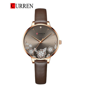 CURREN Original Brand Leather Straps Wrist Watch For Women With Brand (Box & Bag)-9068