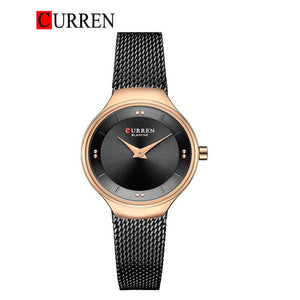 CURREN Original Brand Mesh Band Wrist Watch For Women With Brand (Box & Bag)-9028