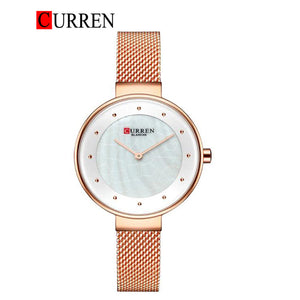 CURREN Original Brand Mesh Band Wrist Watch For Women With Brand (Box & Bag)-9032