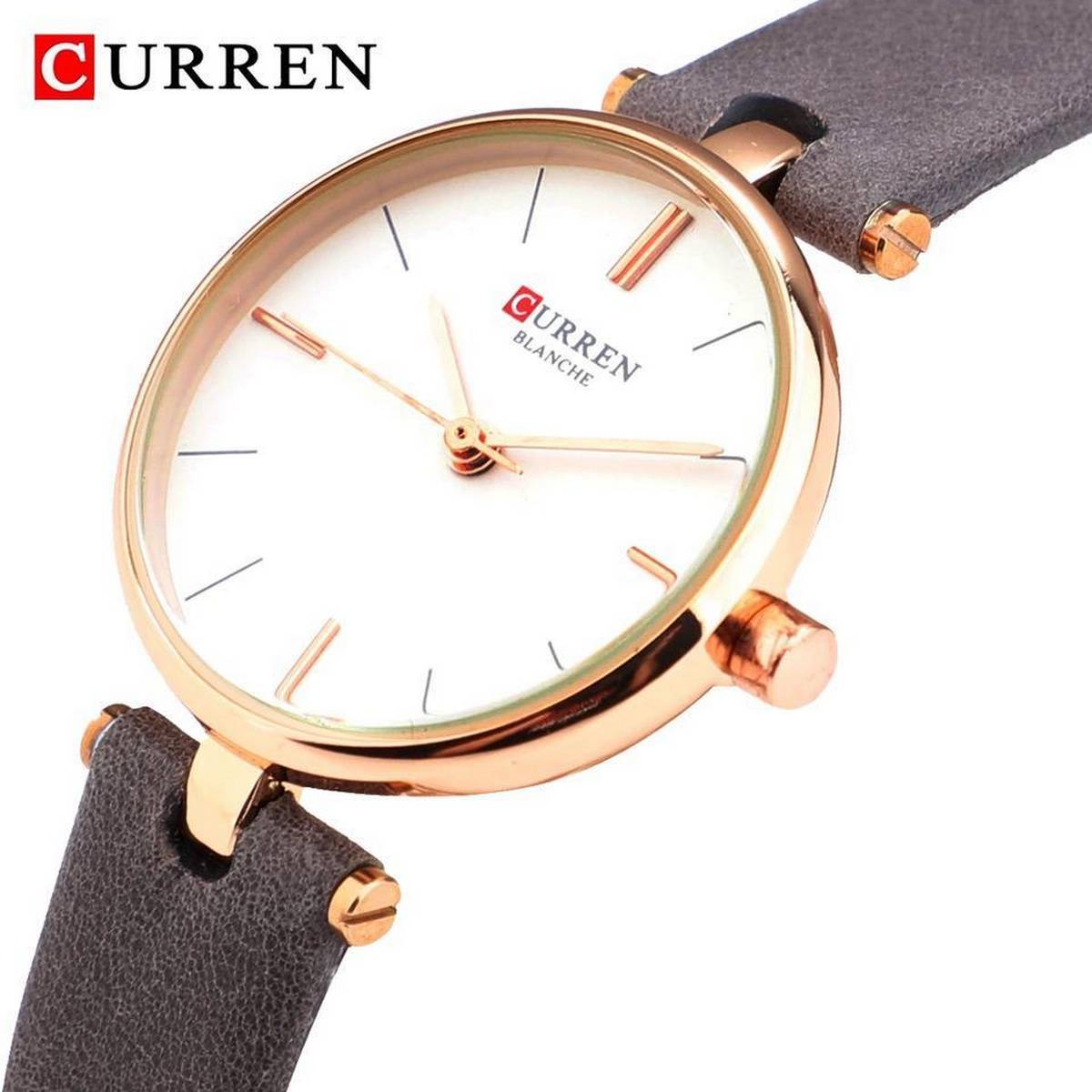 CURREN Original Brand Leather Straps Wrist Watch For Women With Brand (Box & Bag)-9038