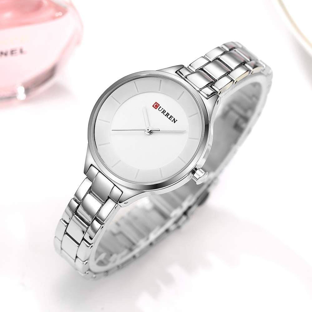 CURREN Original Brand Stainless Steel Band Wrist Watch For Couples With Brand (Box & Bag)