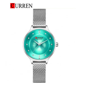 CURREN Original Brand Mesh Band Wrist Watch For Women With Brand (Box & Bag)-9036