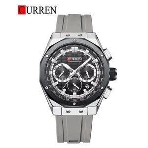 CURREN Original Brand Rubber Straps Wrist Watch For Men With Brand (Box & Bag)-8464