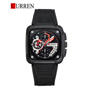 CURREN Original Brand Rubber Straps Wrist Watch For Men With Brand (Box & Bag)-8461