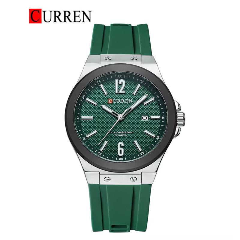 CURREN Original Brand Rubber Straps Wrist Watch For Men With Brand (Box & Bag)-8467