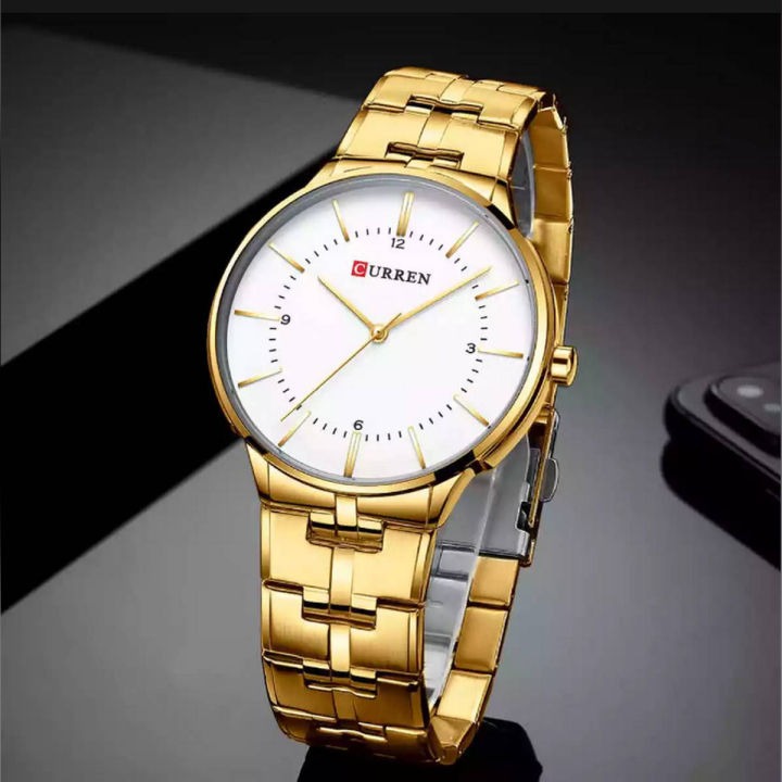 CURREN Original Brand Stainless Steel Band Wrist Watch For Couples With Brand (Box & Bag)