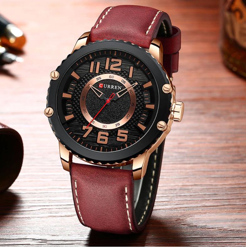 CURREN Original Brand Leather Straps Wrist Watch For Men With Brand (Box & Bag)-8341