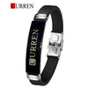 CURREN Original Brand Black Rubber Straps Band Wrist For Men & Women With Brand (Box & Bag)