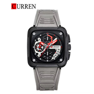 CURREN Original Brand Rubber Straps Wrist Watch For Men With Brand (Box & Bag)-8461