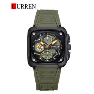 CURREN Original Brand Rubber Straps Wrist Watch For Men With Brand (Box & Bag)-8461