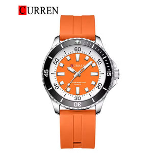 CURREN Original Brand Rubber Straps Wrist Watch For Men With Brand (Box & Bag)-8448