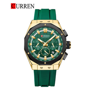 CURREN Original Brand Rubber Straps Wrist Watch For Men With Brand (Box & Bag)-8464