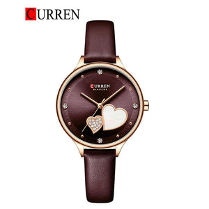 CURREN Original Brand Leather Straps Wrist Watch For Women With Brand (Box & Bag)-9077