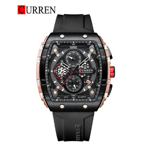 CURREN Original Brand Rubber Straps Wrist Watch For Men With Brand (Box & Bag)-8442