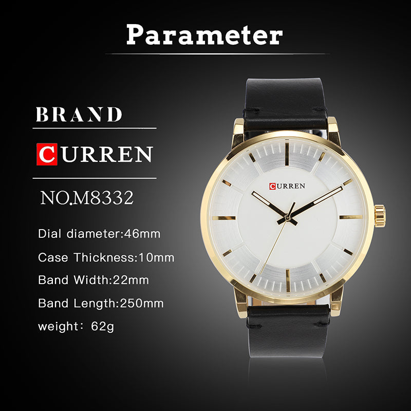 CURREN Original Brand Leather Straps Wrist Watch For Men With Brand (Box & Bag)-8332