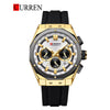 CURREN Original Brand Rubber Straps Wrist Watch For Men With Brand (Box & Bag)-8464