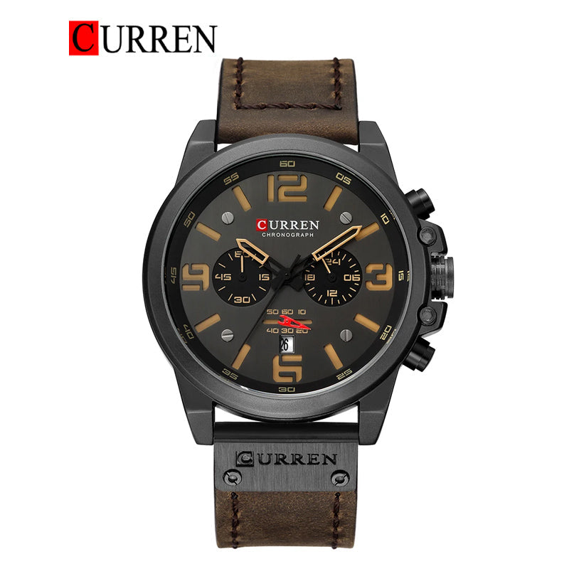 CURREN Original Brand Leather Straps Wrist Watch For Men With Brand (Box & Bag)-8314