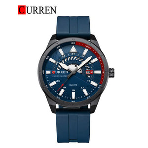 CURREN Original Brand Rubber Straps Wrist Watch For Men With Brand (Box & Bag)-8421