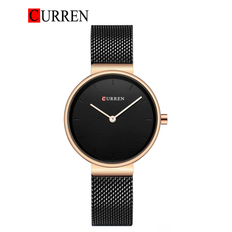 CURREN Original Brand Mesh Band Wrist Watch For Women With Brand (Box & Bag)-9016