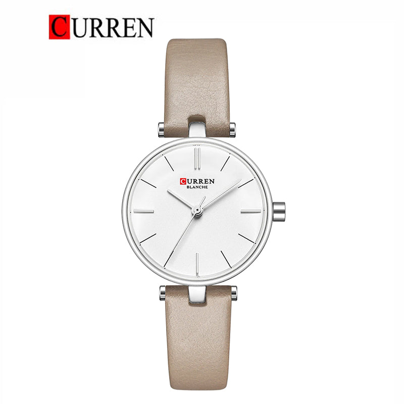 CURREN Original Brand Leather Straps Wrist Watch For Women With Brand (Box & Bag)-9038