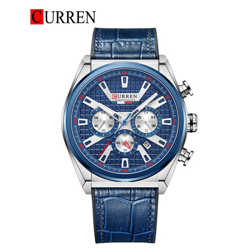 CURREN Original Brand Rubber Straps Wrist Watch For Men With Brand (Box & Bag)-8392