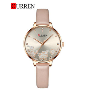 CURREN Original Brand Leather Straps Wrist Watch For Women With Brand (Box & Bag)-9068