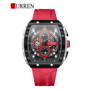 CURREN Original Brand Rubber Straps Wrist Watch For Men With Brand (Box & Bag)-8442