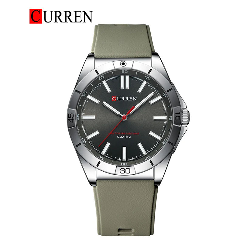 CURREN Original Brand Rubber Straps Wrist Watch For Men With Brand (Box & Bag)-8449