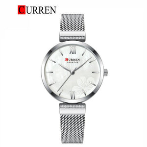 CURREN Original Brand Mesh Band Wrist Watch For Women With Brand (Box & Bag)-9067